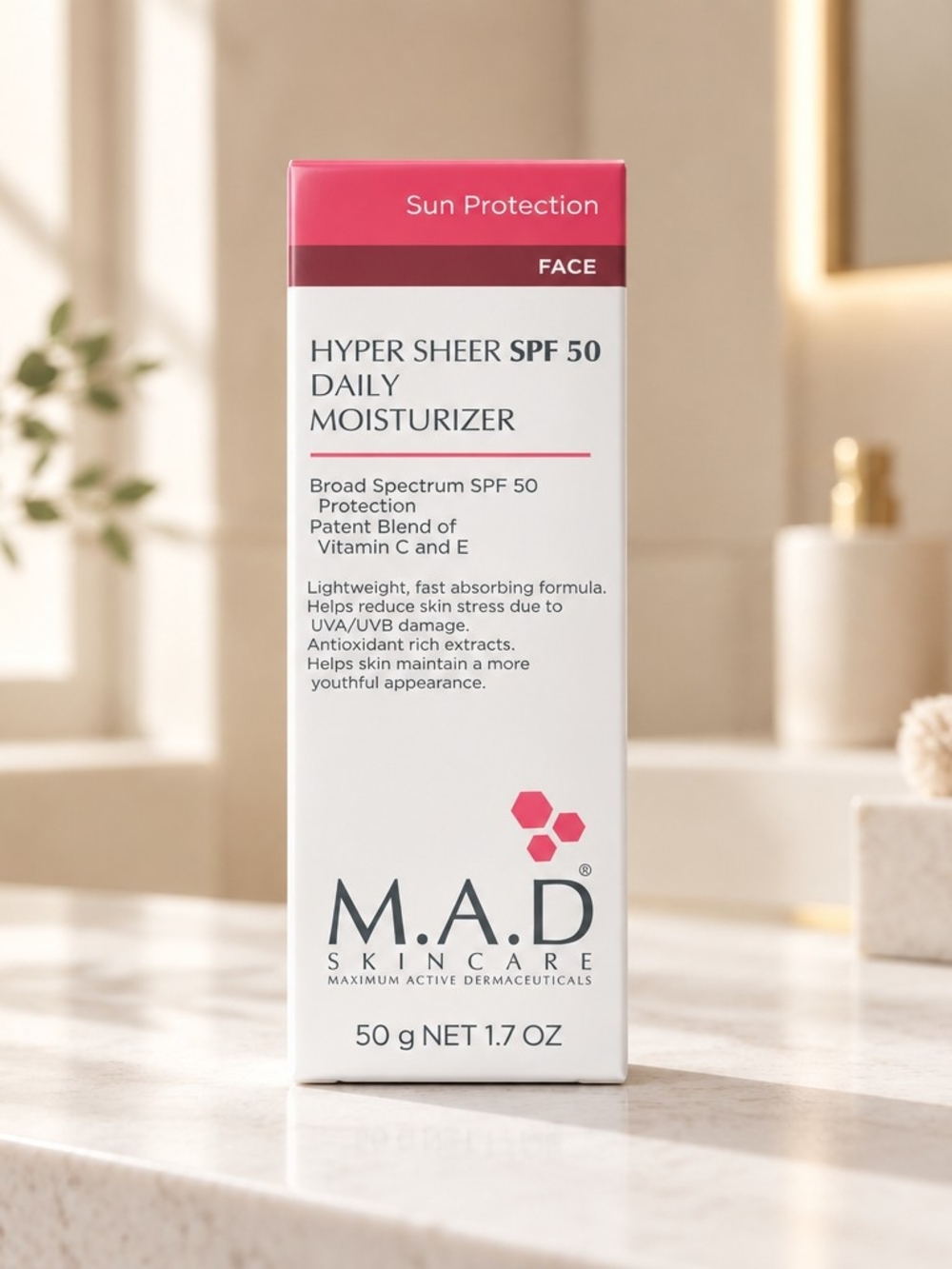 Hyper Sheer SPF 50 Daily Moisturizer â Pink